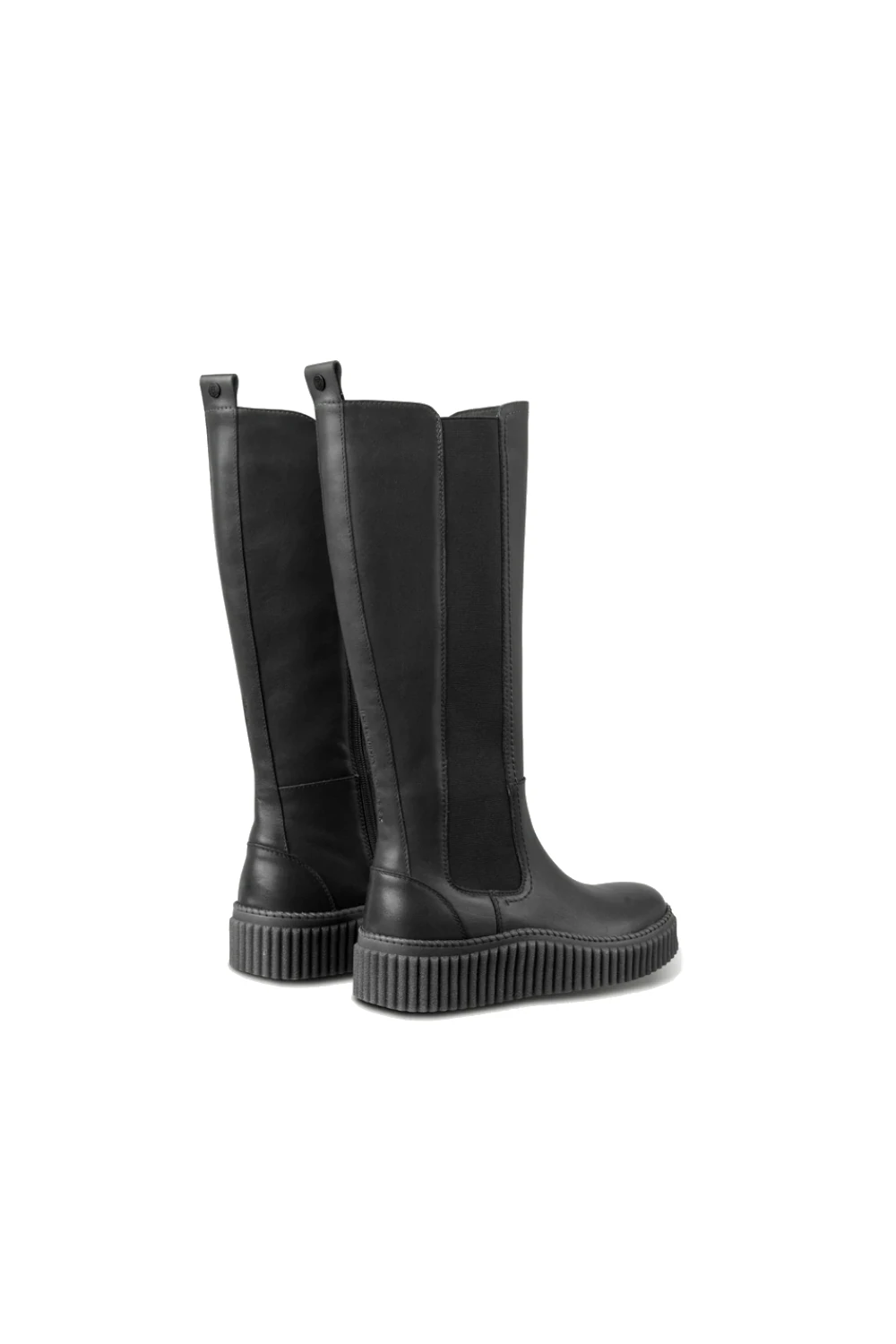 Wysokie botki skórzane CALIRA07/ black Ilse Jacobsen