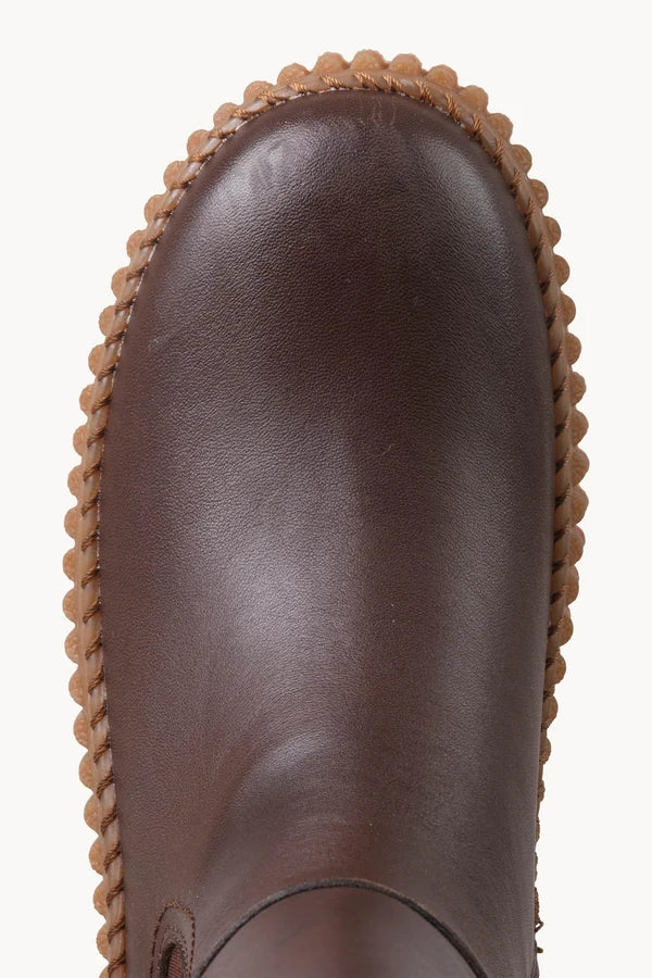 Wysokie botki skórzane CALIRA07/brown Ilse Jacobsen