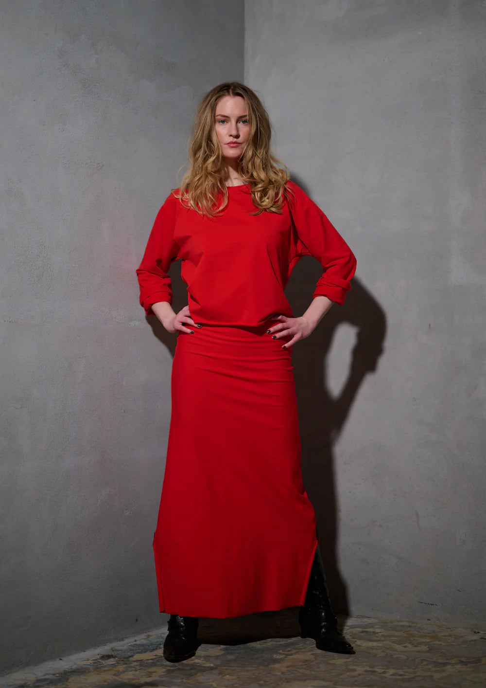 Spódnica dresowa maxi 73012 Henriette Steffensen