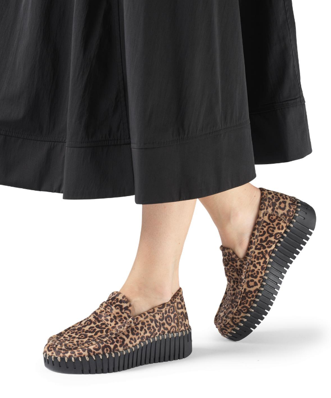 Mokasyny Tulip3225 Animal Black Ilse Jacobsen