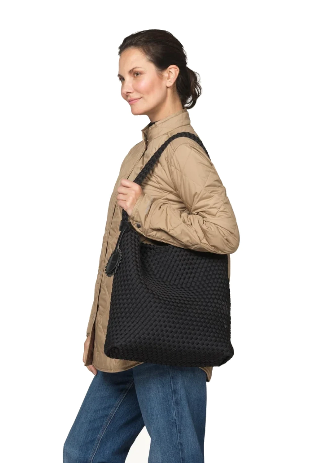 Torba pleciona SHELLBAG04/ Black Ilse Jacobsen